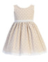 Swea Pea & Lilli Girls Khaki Cotton Chambray Polka-Dot Easter Dress 2T-7 - SophiasStyle.com